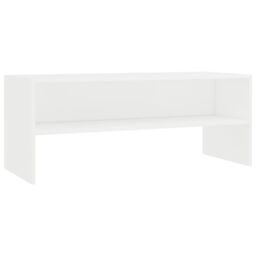 Berkfield Home TV Cabinet White 100x40x40 cm Engineered Wood - Size: 100 x 40 x 40 cm - thumbnail 2