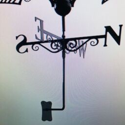 Poppyforge Boxing Hares Weathervane - Steel - W65 x H88 cm - Powder Coated Black