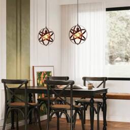 Goeco Vintage Pendant Light, Retro Chandelier Ceiling Lights, E27 Base 30cm in Bronze - thumbnail 3