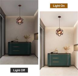 Goeco Vintage Pendant Light, Retro Chandelier Ceiling Lights, E27 Base 30cm in Bronze - thumbnail 7