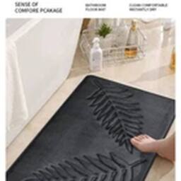 Havendro Dark Grey S Size Bath Mat Non Slip Mat Bathroom Rug Toilet Mats - thumbnail 2