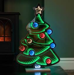 Samuel Alexander 60cm Light up Tree Infinity Decoration with Multi-Coloured LEDs - thumbnail 2