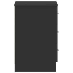 Berkfield Home Bedside Cabinet Black 38x35x56 cm Engineered Wood - Size: 38 x 35 x 56 cm - thumbnail 7