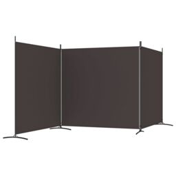 Berkfield Home 3-Panel Room Divider Brown 525x180 cm Fabric - thumbnail 5