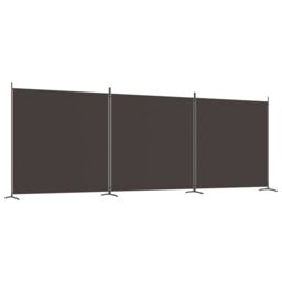 Berkfield Home 3-Panel Room Divider Brown 525x180 cm Fabric - thumbnail 2