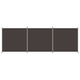 Berkfield Home 3-Panel Room Divider Brown 525x180 cm Fabric - thumbnail 3
