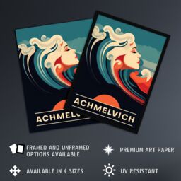 "Artery8 Wall Art Print The Seaside Calls Achmelvich Beach Lochinver Scotland UK Sunset Woman of the Waves Sea Siren Ocean Poster - Size: W24"" x H32""" - thumbnail 2