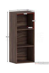 Home Discount Vida Designs Oxford 3 Tier Cube Bookcase Space-saving Storage in Walnut - thumbnail 2