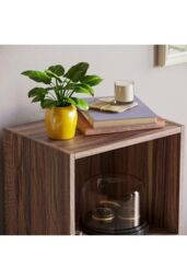 Home Discount Vida Designs Oxford 3 Tier Cube Bookcase Space-saving Storage in Walnut - thumbnail 4