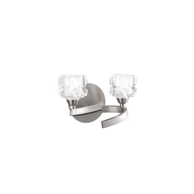 Netlighting Ice Wall Lamp Switched 2 Light G9 Satin Nickel in Grey - image 1