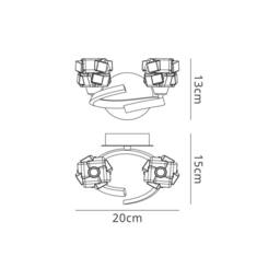 Netlighting Ice Wall Lamp Switched 2 Light G9 Satin Nickel in Grey - thumbnail 2