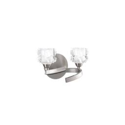 Netlighting Ice Wall Lamp Switched 2 Light G9 Satin Nickel in Grey