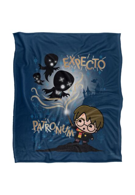 Warner Brothers Harry Potter Expecto Patronum Chibi Potter Blanket 152 x 127 cm in White - image 1