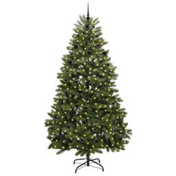 Berkfield Home Elegant Artificial Christmas Tree with Stand Green 240 cm PVC and - thumbnail 1