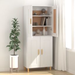 Berkfield Home Sideboard White 69.5x34x90 cm Engineered Wood - thumbnail 3
