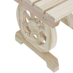 Berkfield Home Beautiful Garden Bench 115 cm Solid Wood Fir in Light Oak - thumbnail 7