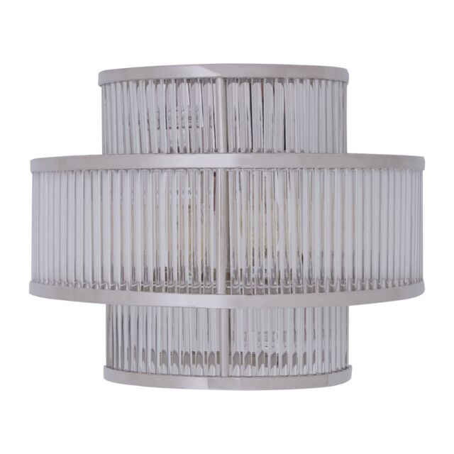 Orsina Salasco 3 Tier Nickel Finish Glass Wall Light in Silver - image 1