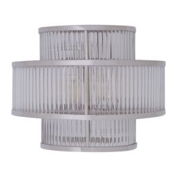 Orsina Salasco 3 Tier Nickel Finish Glass Wall Light in Silver
