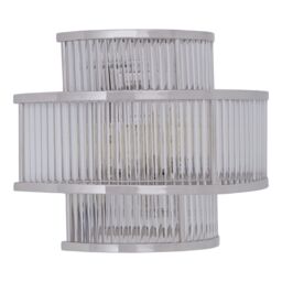 Orsina Salasco 3 Tier Nickel Finish Glass Wall Light in Silver - thumbnail 3