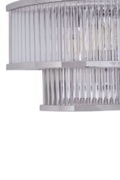 Orsina Salasco 3 Tier Nickel Finish Glass Wall Light in Silver - thumbnail 5