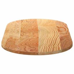 Berkfield Home Table Top Light Brown 100x50x2 cm Solid Wood Oak Oval - Size: 100 x 50 x 2 cm - thumbnail 6
