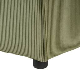 Wyld and Coco Green Cord Ottoman - Modular Footstool with Black Legs - thumbnail 6