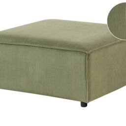 Wyld and Coco Green Cord Ottoman - Modular Footstool with Black Legs - thumbnail 2