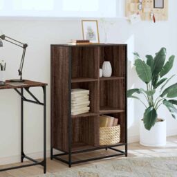 Berkfield Home Book Cabinet Brown Oak 65.5x33x107.5 cm Engineered Wood - thumbnail 3
