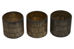 Orsina Gaia Set Of 3 Mosaic Tealight Holders in Gold - thumbnail 3