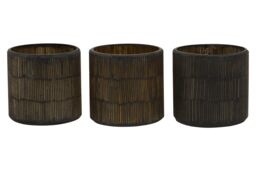 Orsina Gaia Set Of 3 Mosaic Tealight Holders in Gold - thumbnail 1