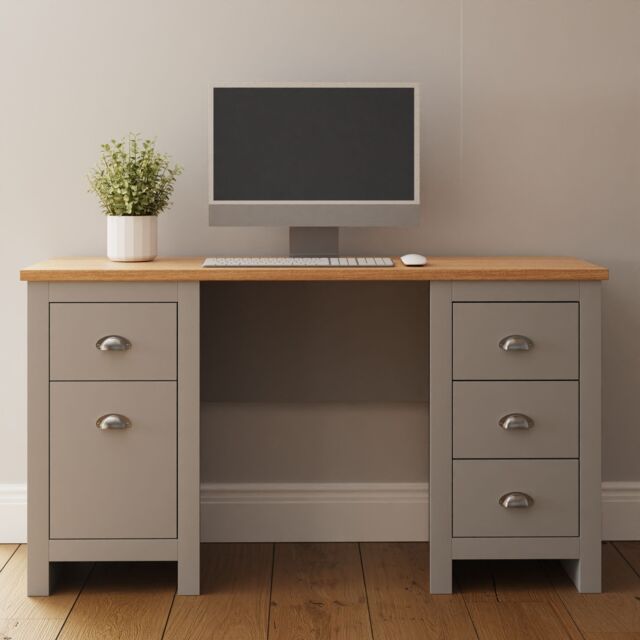 GFW Lancaster Study Desk in Grey - image 1