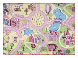 RugsX Rebel Roads Rug in Pink - Size: 95 cm x 133 cm - thumbnail 1