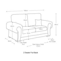 Furnishings For Less UK Milan Fabric 3 Piece Sofa Suite Grey Full Back Chesterfield Style - thumbnail 7