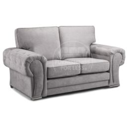 Furnishings For Less UK Milan Fabric 3 Piece Sofa Suite Grey Full Back Chesterfield Style - thumbnail 3