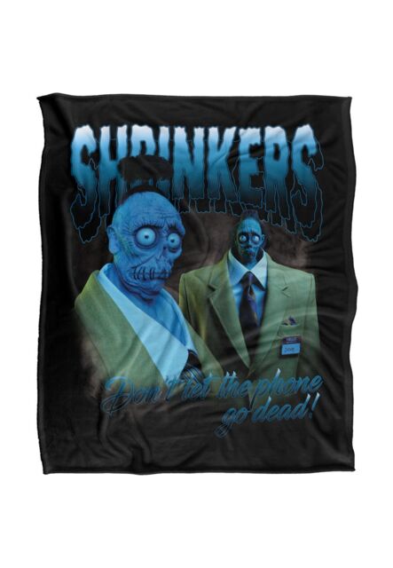 Warner Brothers Beetlejuice 50x60 Shrinkers Silky Touch Super Soft Throw Blanket in White - image 1