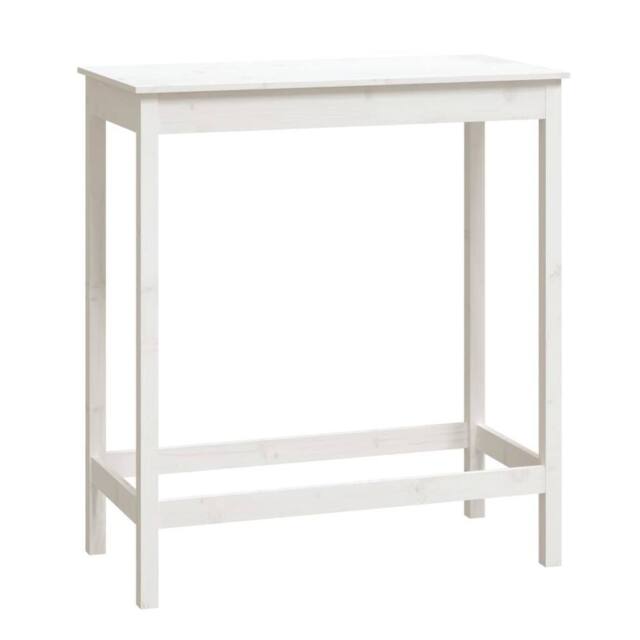 Berkfield Home Bar Table White 100x50x110 cm Solid Wood Pine - Size: 100 x 50 x 110 cm - image 1