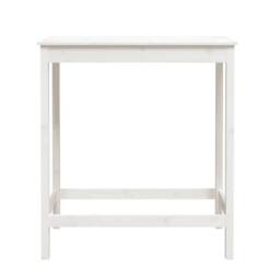 Berkfield Home Bar Table White 100x50x110 cm Solid Wood Pine - Size: 100 x 50 x 110 cm - thumbnail 5