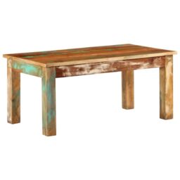 Berkfield Home Coffee Table 100x55x45 cm Solid Wood Reclaimed in Black - Size: 100 x 55 x 45 cm - thumbnail 1