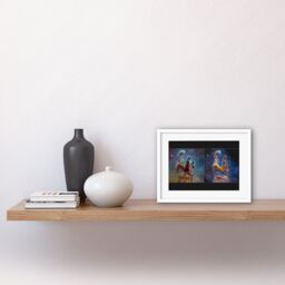 "Artery8 Wall Art Print NASA James Webb Hubble Comparison Space Telescope Pillars of Creation Eagle Nebula Artwork Framed 9X7 Inch - Size: W7"" x H9""" - thumbnail 2