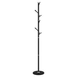 Berkfield Home Coat Stand Black 175 cm Powder-coated Iron - thumbnail 4