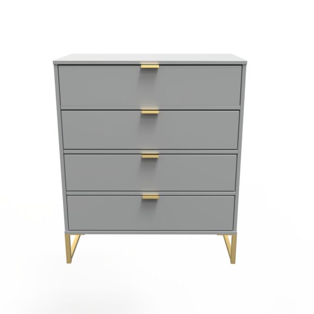 Ready Assembled 2 U Tamworth 4 Drawer Chest (Ready Assembled) in Dark Grey - image 1