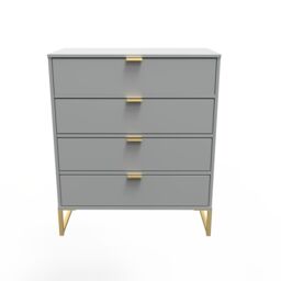 Ready Assembled 2 U Tamworth 4 Drawer Chest (Ready Assembled) in Dark Grey - thumbnail 1