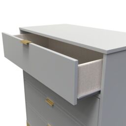 Ready Assembled 2 U Tamworth 4 Drawer Chest (Ready Assembled) in Dark Grey - thumbnail 9