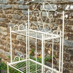 Ascalon Design Ltd Blais Bakers Rack - Plant Stand - 4T - L60 x W33 x H160 cm - Cream - thumbnail 4