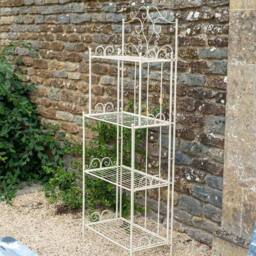 Ascalon Design Ltd Blais Bakers Rack - Plant Stand - 4T - L60 x W33 x H160 cm - Cream - thumbnail 3