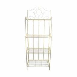 Ascalon Design Ltd Blais Bakers Rack - Plant Stand - 4T - L60 x W33 x H160 cm - Cream