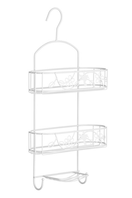 Orsina Paradise 2 Tier Soap Dish Shower Caddy in White - image 1