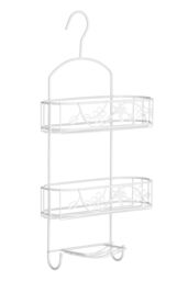 Orsina Paradise 2 Tier Soap Dish Shower Caddy in White - thumbnail 1