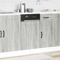 Berkfield Home Dishwasher Panel¬†Kalmar¬†Grey Sonoma 45x1.5x67 cm Engineered Wood in Grey - thumbnail 3