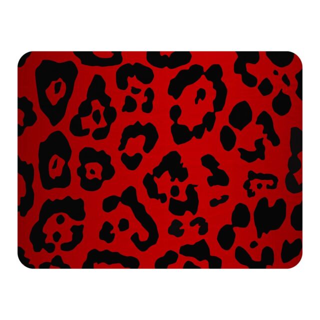 Benjamin Tate Design Red Leopard Print Blanket in Natural - Size: 120 cm x 150 cm - image 1